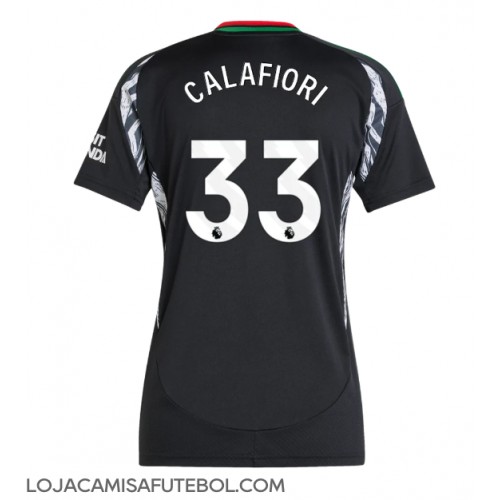 Camisa de Futebol Arsenal Riccardo Calafiori #33 Equipamento Secundário Mulheres 2024-25 Manga Curta